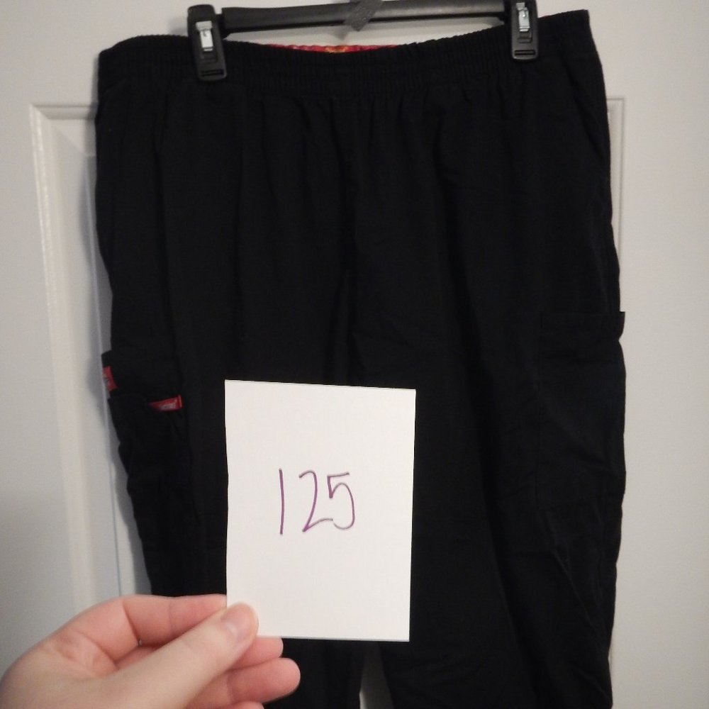 125- Black Dickies 2xl elastic waist scrub pants